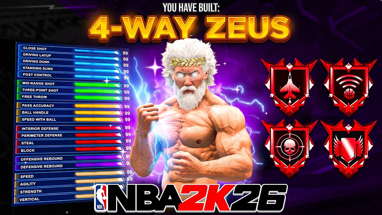 GAME BREAKING NEW “4-WAY ZEUS” BUILD WILL RUIN NBA 2K26! BEST BUILD IN 2K26!