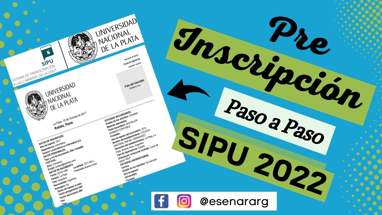 🚨📣Así te Inscribes en el SIPU 2022 EXTRANJEROS🚨📣