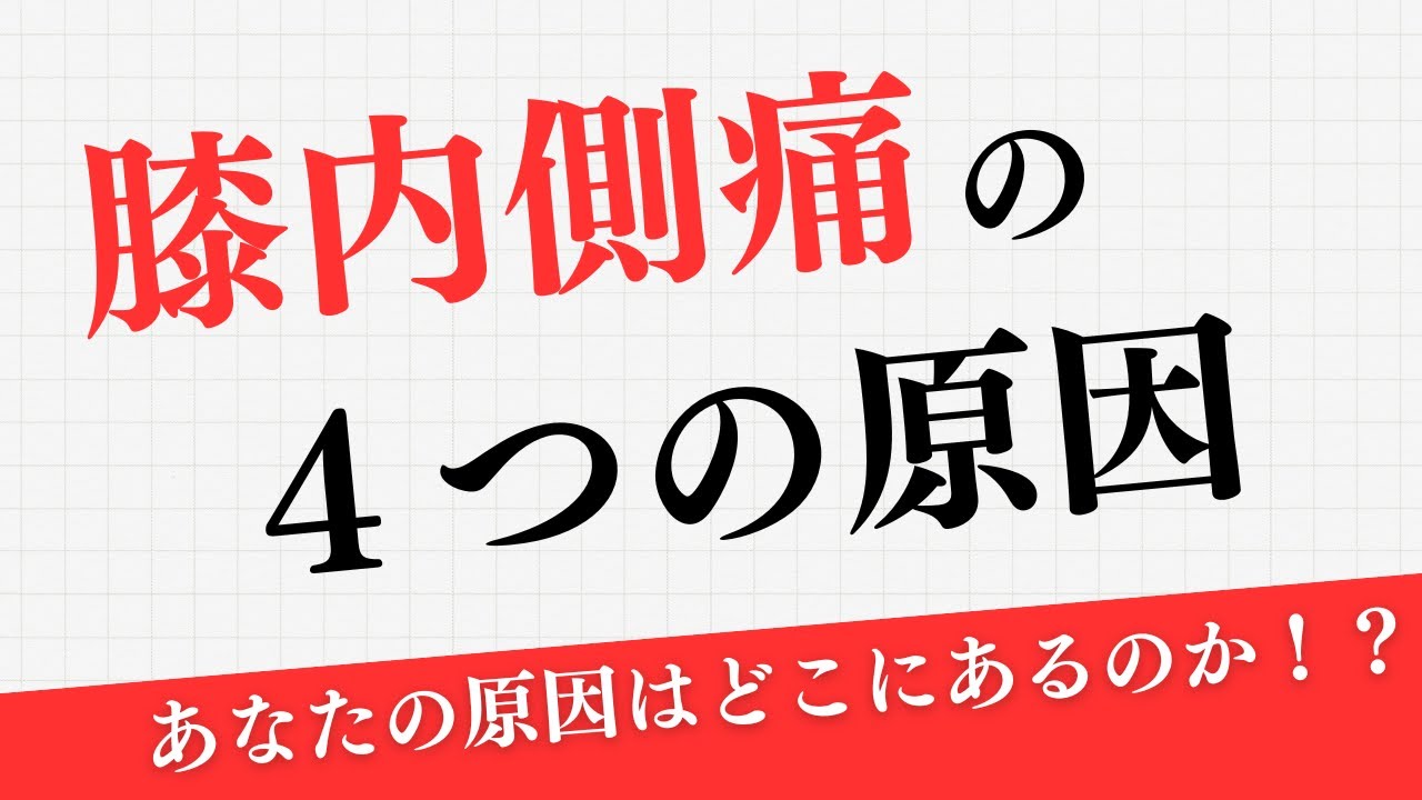 ひざの内側が痛い人向けに、４つの原因を解説。