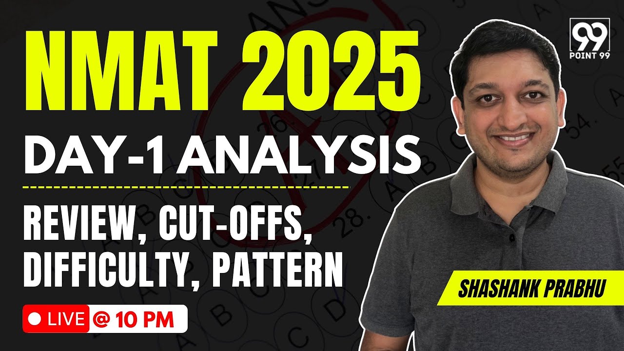 NMAT Analysis Day 1 | NMAT Paper Analysis Live Day 1 - 5th Nov | NMAT Paper Review | Cutoff, Pattern