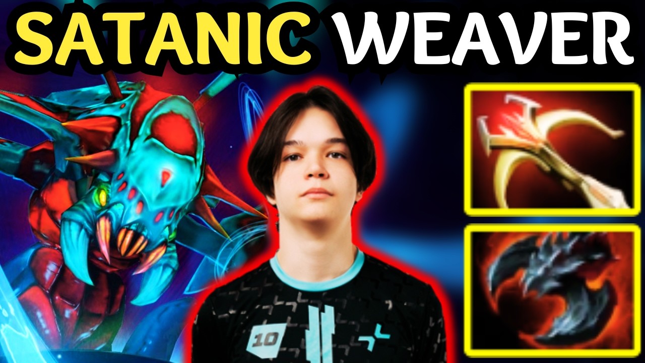 🔥 17000 MMR Satanic WEAVER Carry &mdash; Untouchable Damage 🔥 Dota 2 Gameplay
