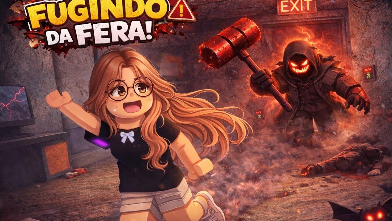 Fugindo da fera no marretão - flee the facility ( roblox )