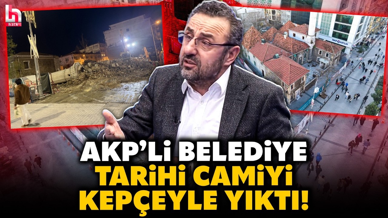 AKP'li &Uuml;mraniye Belediyesi 'restorasyon' diye tarihi camiyi yerle bir etti: İşte skandal g&ouml;r&uuml;nt&uuml;ler!