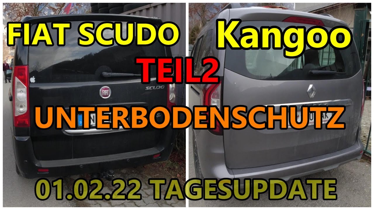 Teil 2 Fiat Scudo und Renault Kangoo Unterbodenschutz mit Dinitrol