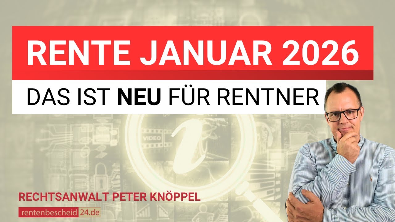 Rente Januar 2026: Das ist NEU für Rentner - das sollten alle wissen
