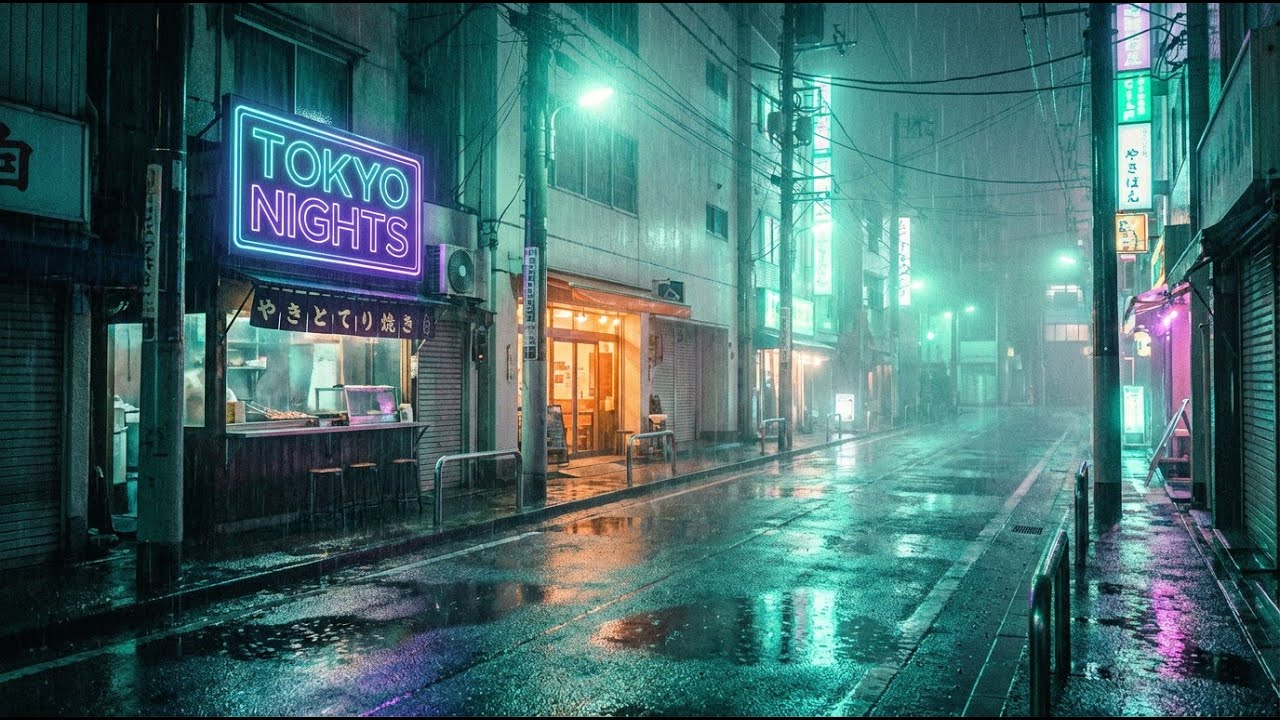 Soft Lofi Music for Relaxation 🌧️ Tokyo Night Rain