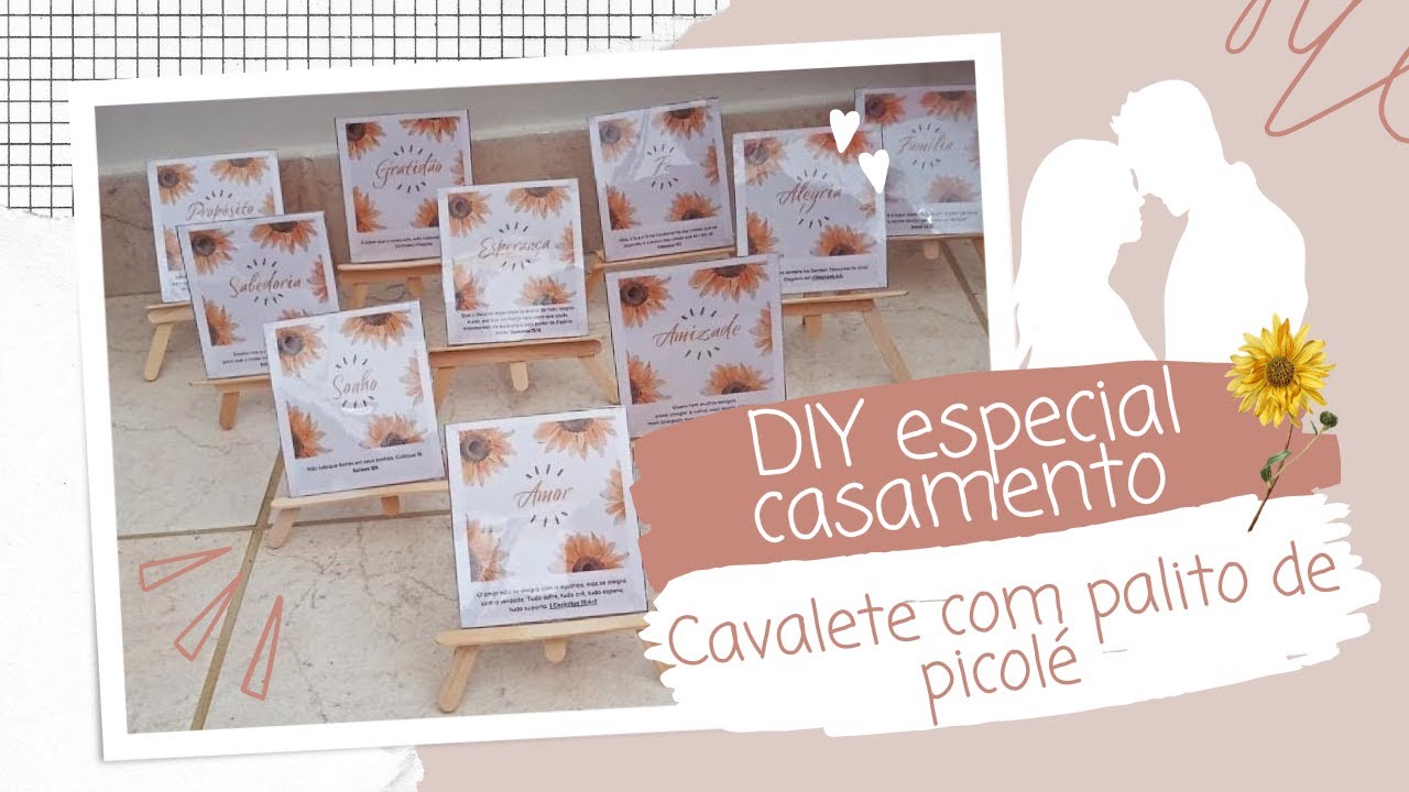 DIY MINI CAVALETE / Com palito de picolé + Polaroid Girassol