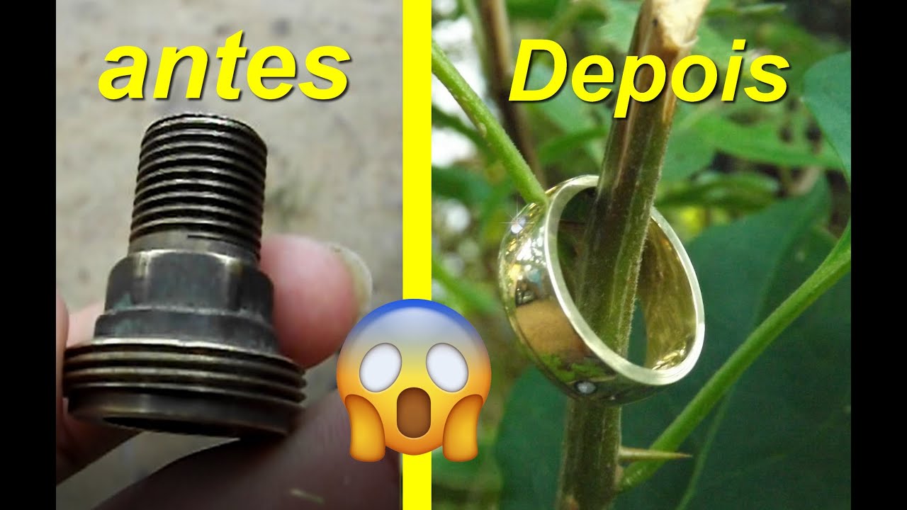 Anel feito com bico de torneira de bronze, incrível !