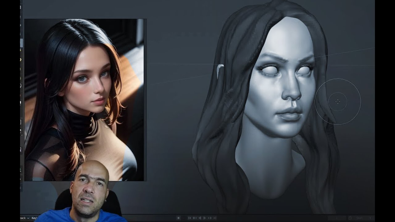 Girl head and Artstation feedbacks in less than 2 hours
