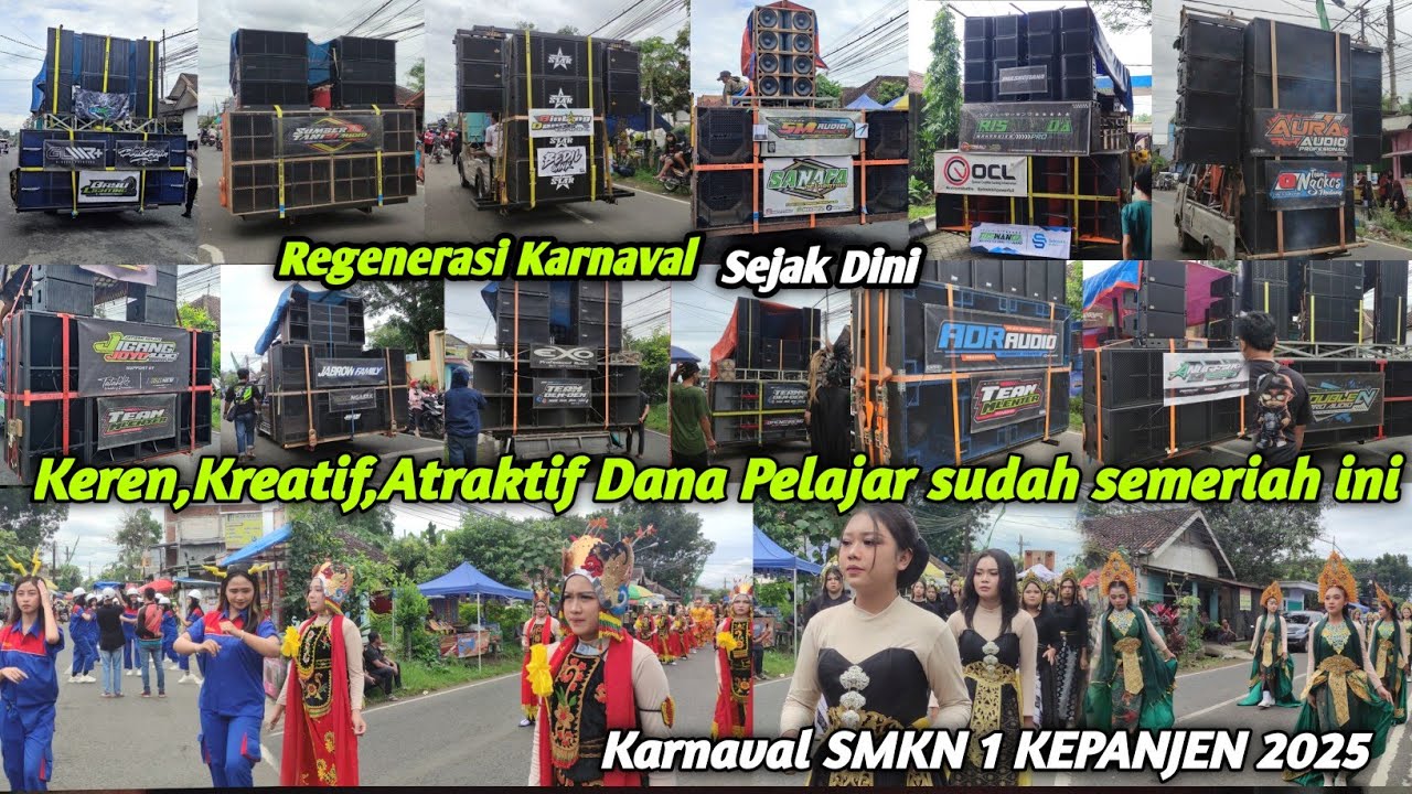 Karnaval Terbaik & Kreatif Dana Pelajar..SMK N 1 KEPANJEN Malang Full 33 Peserta