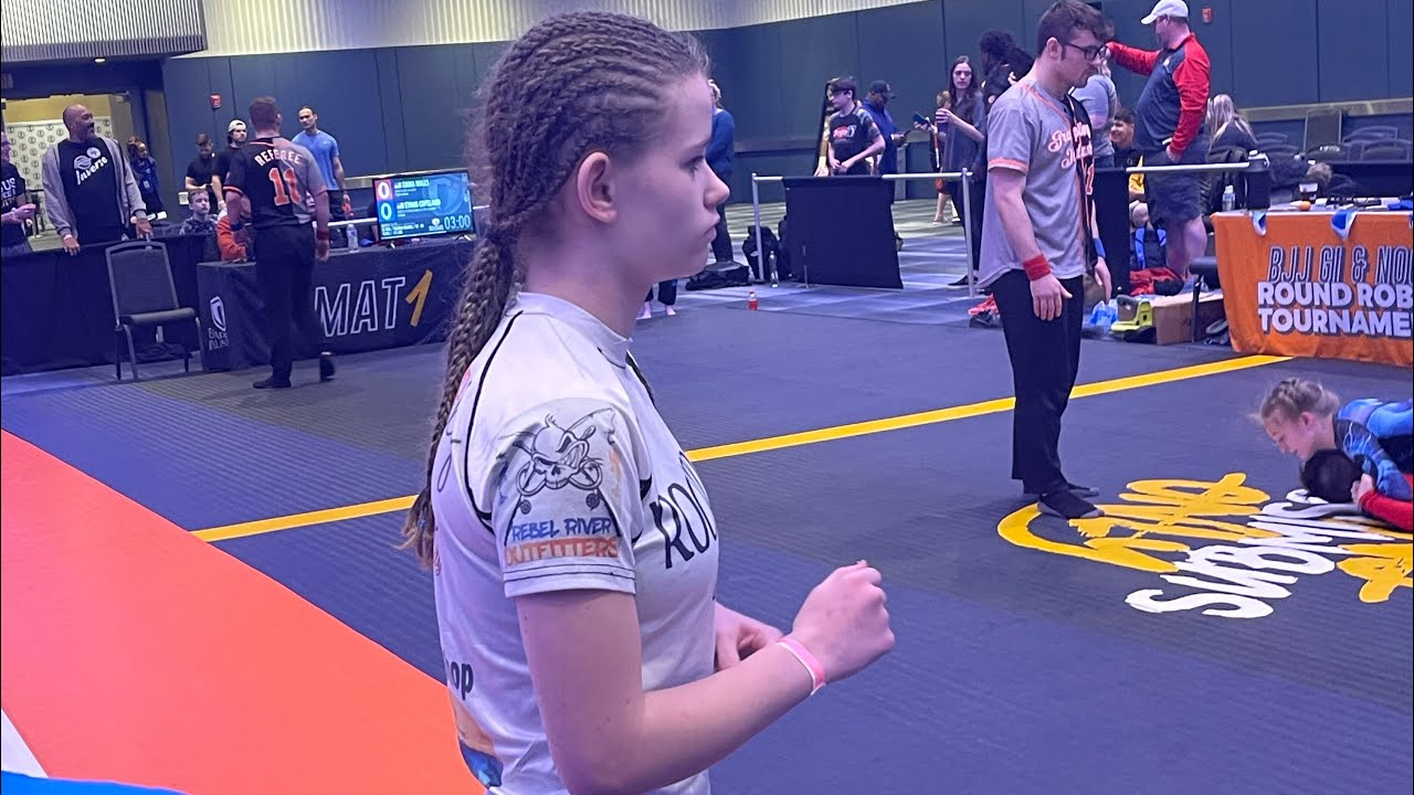 Orange belt Boy vs yellow white belt Girl.