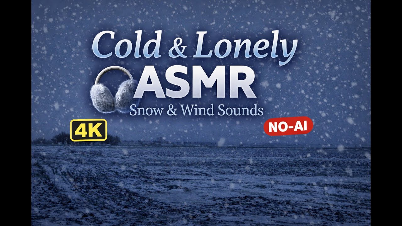 Cold & Lonely Winter ASMR ❄️ Snow & Wind Sounds 💨 | 4K • NOT AI Generated