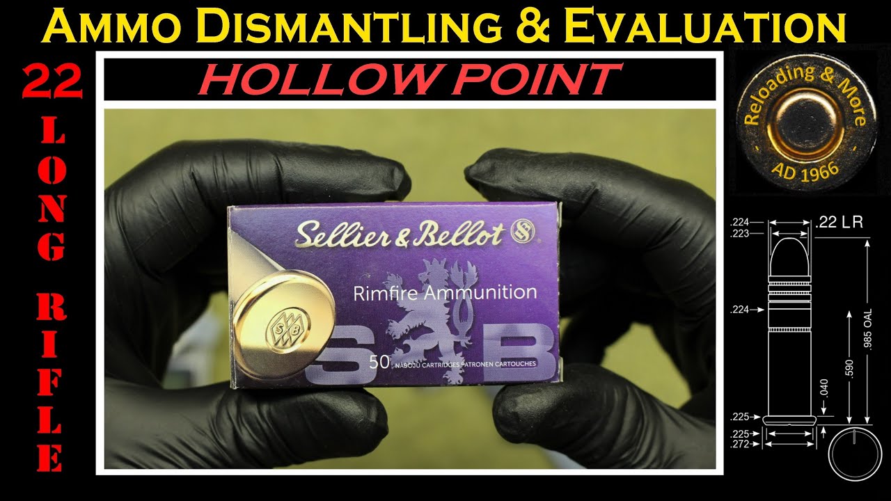 .22LR Deconstruction (Sellier & Bellot  38gr  - HV HP LRN - V355017 ) Ammo Dismantling & Evaluation