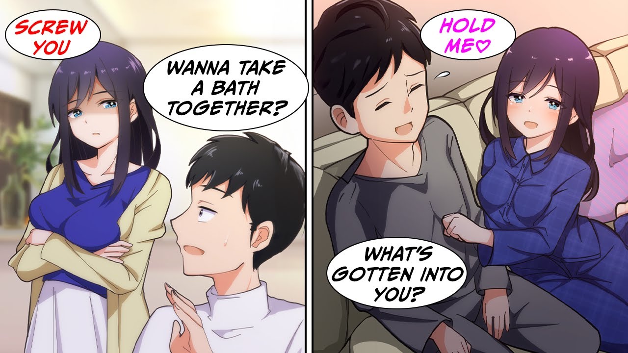 [Manga Dub] My wife is cold during the day and sweet at night... Is she a TSUNDERE...!? [RomCom]
