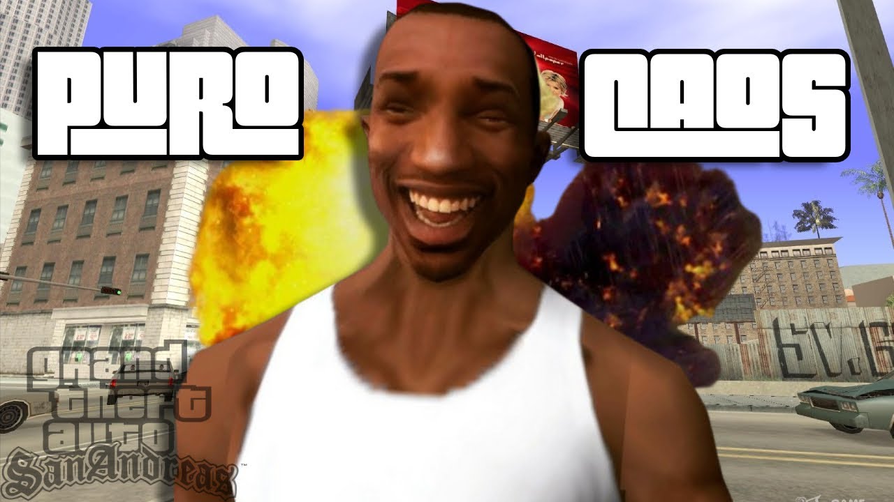 DESTRUYENDO autos y ROBANDO aviones EL JUEGO | GTA SAN ANDREAS