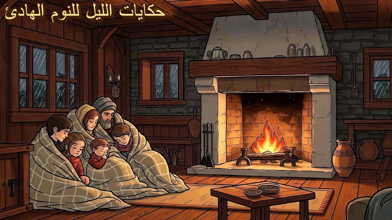 حكايات الليل للنوم الهادئ | كيف كانت تمر ليلة شتوية ممطرة في بيت فلاح في العصر الفيكتوري. 🌙🌧️🕯️