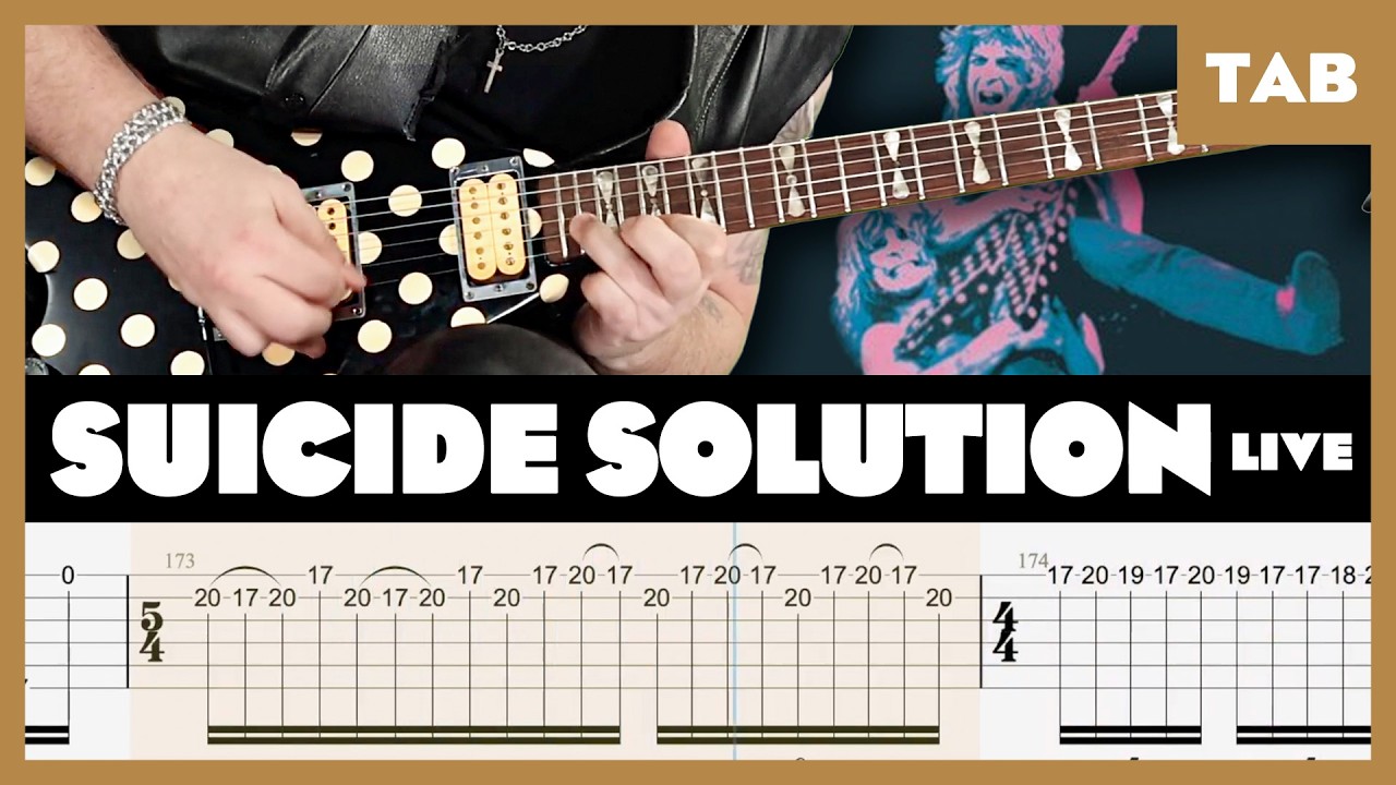 Ozzy Osbourne - Suicide Solution Live - Guitar Tab | Lesson | Cover | Tutorial