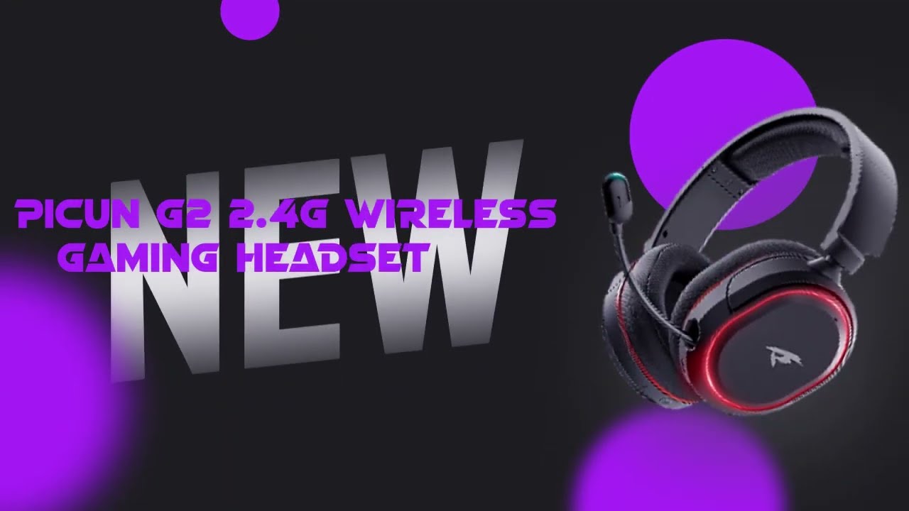 Next-Level Gaming Audio! 🎧 Picun G2 Wireless Gaming Headset | 7.1 Surround, ENC Mic, Low Latency
