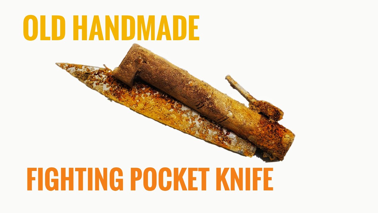 Bringing an Old Handmade Fighting Pocket Knife Back to Life | 15 MIN RESTORATION