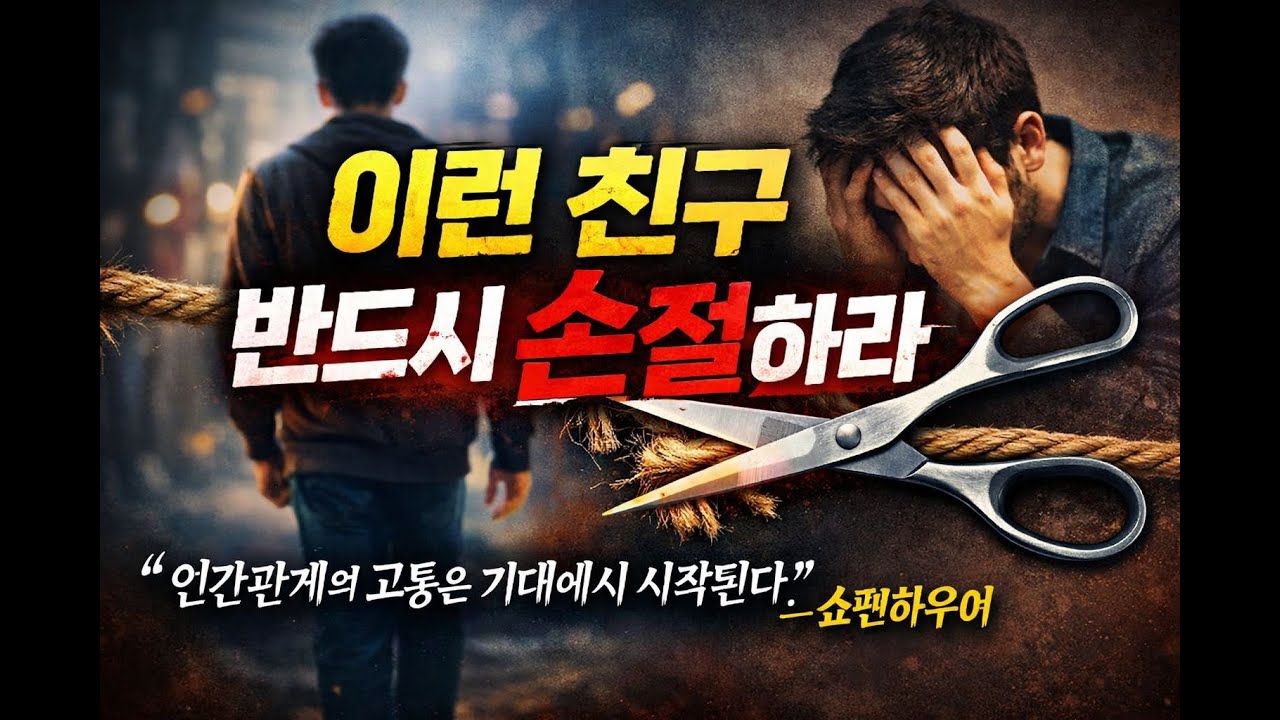 이런 친구 반드시 손절하세요 | 쇼펜하우어가 말한 인간관계의 진실 | 친구에 대한 충고 | 진정한 우정