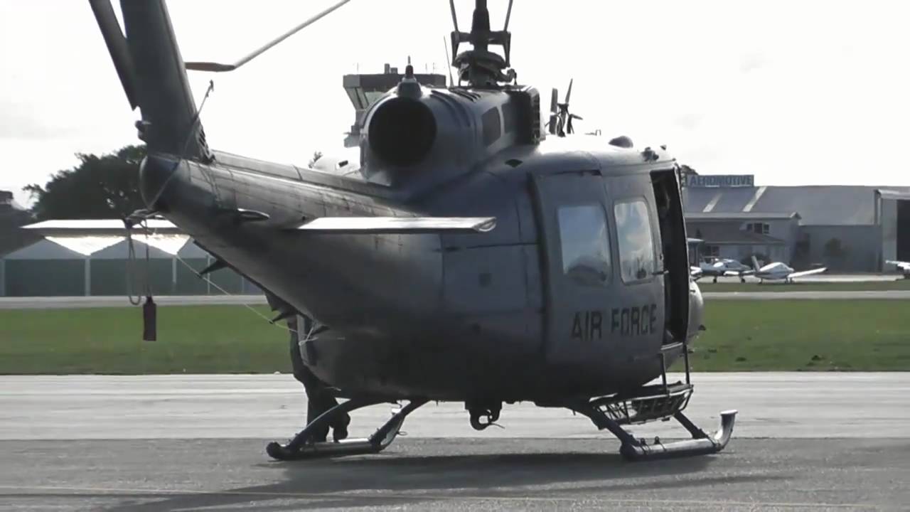 RNZAF UH-1H IROQUOIS TWO SHIP START & TAKE OFF HAMILTON