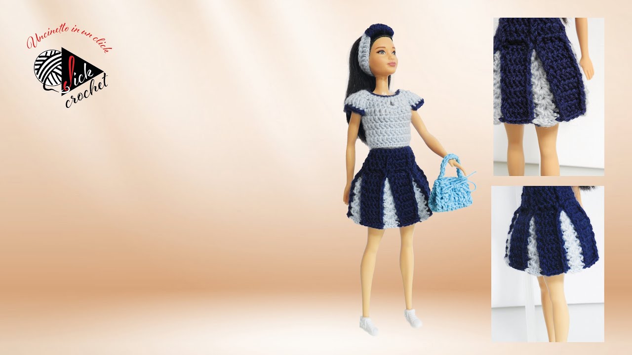 TUTORIAL UNCINETTO BARBIE GONNA MODELLO 14