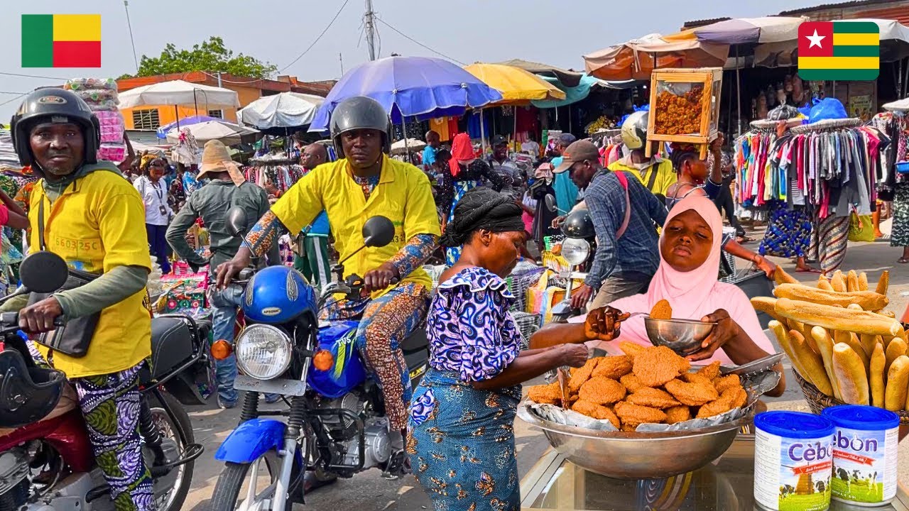 Автомобильное путешествие из Котону 🇧🇯 в Ломе, Того 🇹🇬, Западная Африка (тур по африканской уличн...