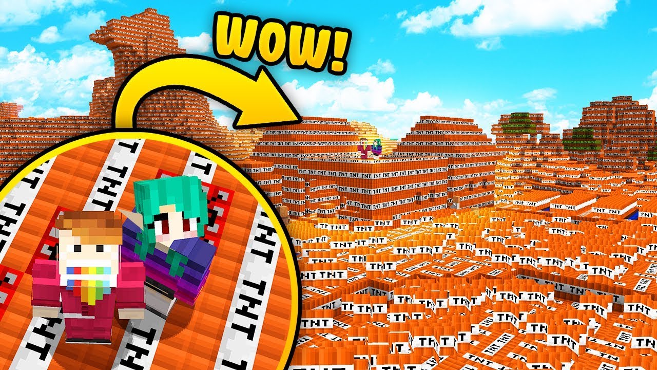 JAK PRZEŻYĆ W ŚWIECIE Z TNT? - Minecraft Challenge | CZOKLET I GAENALI