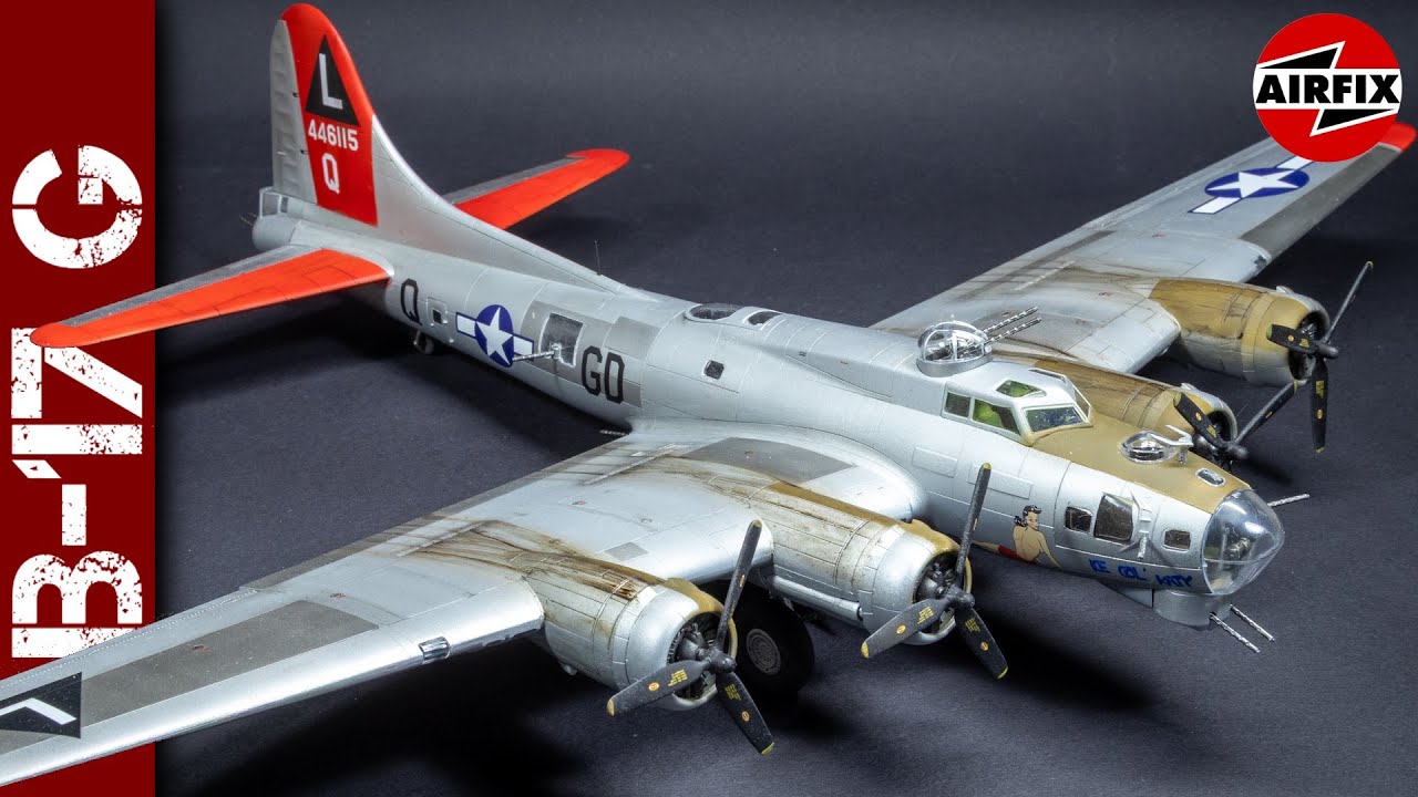 B-17G Ice Col Katy USAAF Natural Metal Finish (Airfix 1/72 scale model)