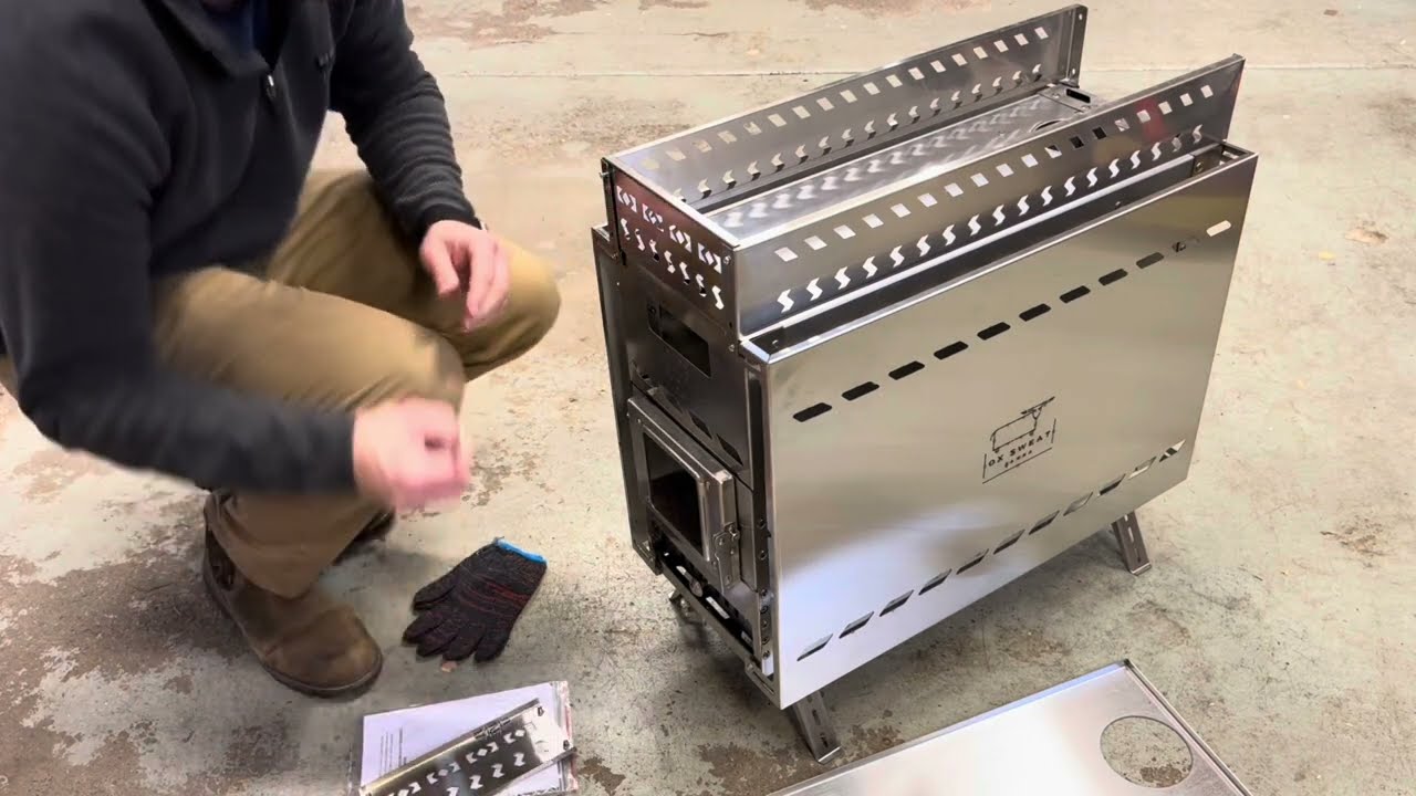 Ox Sweat Sauna - Stove Setup