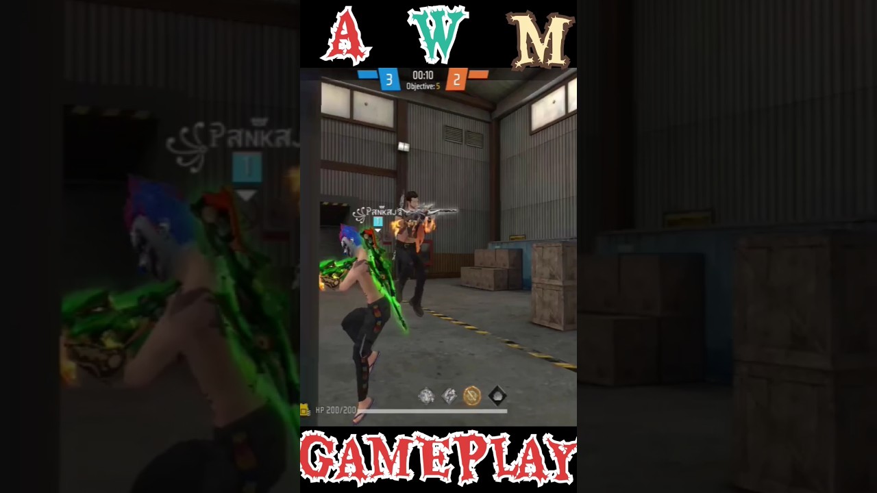 👹Best👹.  Double Awm gameplay in FreeFire 1v1 in Lonewolf 😈 Watch lik3 Share #edit #freefire