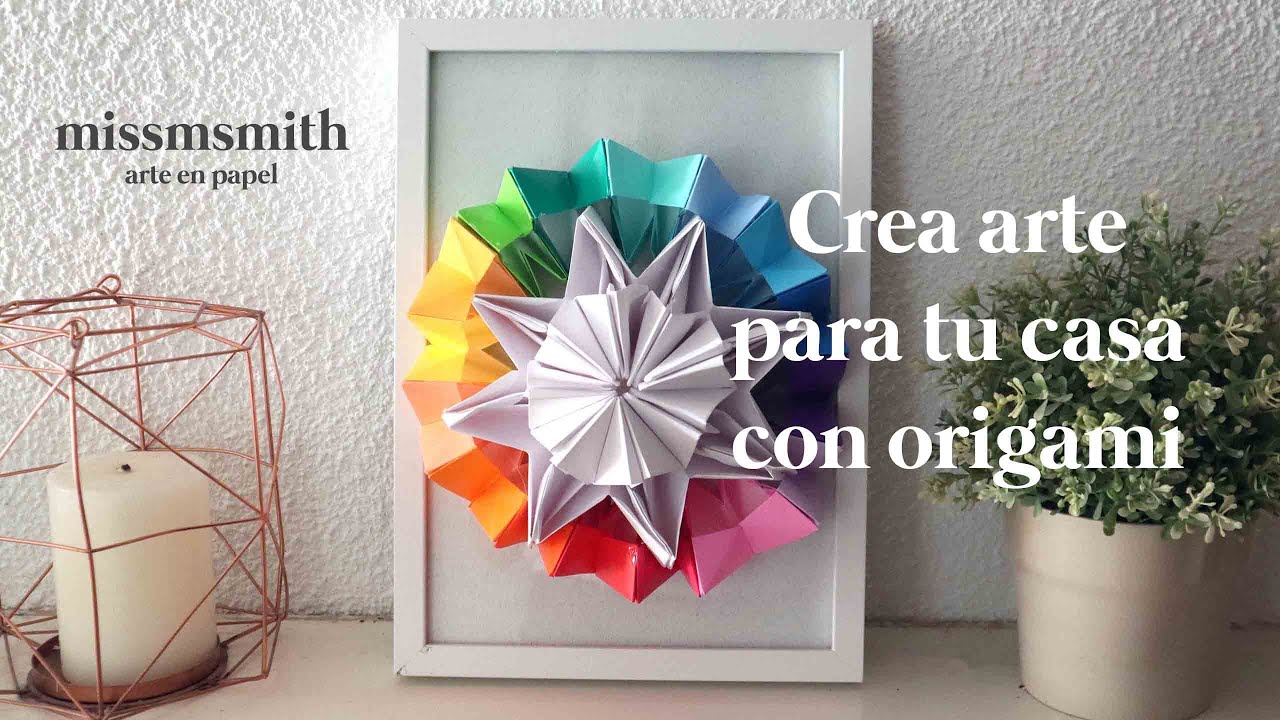 Origami antiestrés fácil - Fuegos artificiales de papel - Arte con papiroflexia Manualidades y deco