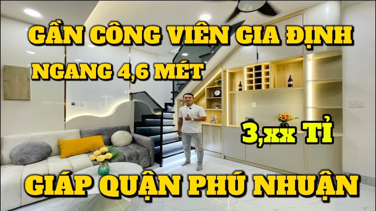 NHÀ ĐẸP CHỈ HƠN 3 TỈ GIÁP PHÚ NHUẬN , SÁT CÔNG VIÊN GIA ĐỊNH , SÂN BAY TÂN SƠN NHẤT , GẦN HẺM XE HƠI