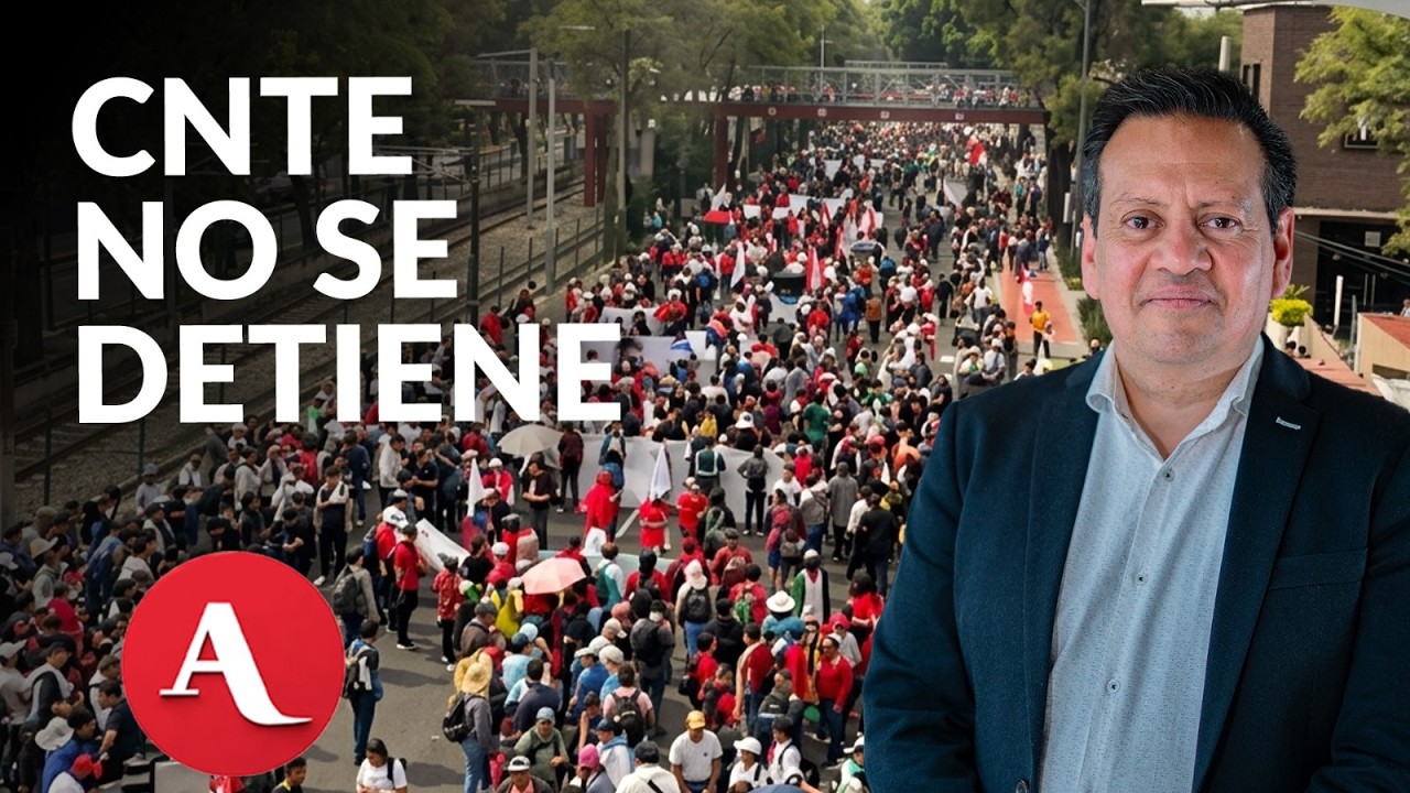 La otra cara del Mundial: CNTE marcha hacia el per&iacute;metro del estadio