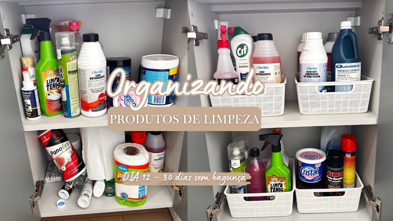 #30diassembagunça - DIA 12 Como Organizar Produtos de Limpeza na Lavanderia #organização #lavanderia