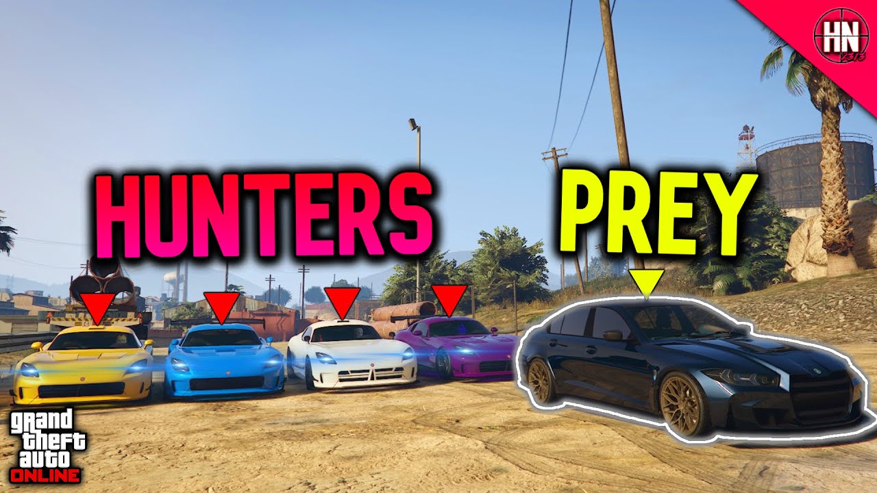 SENTINEL GTS vs 4 BANSHEE GTS | GTA 5 ManHunt!