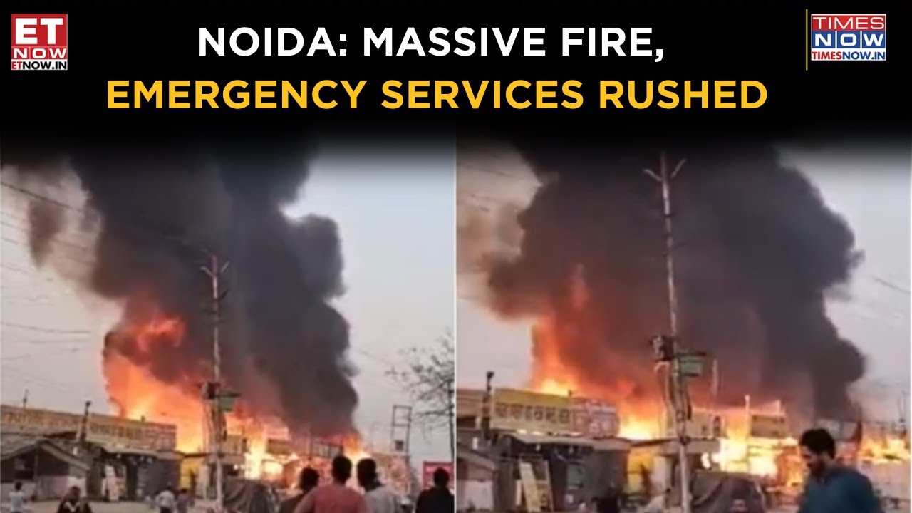 Noida: Massive Fire At Plastic Factory, Firefighters Battle To&nbsp;Contain&nbsp;Blaze | Breaking News