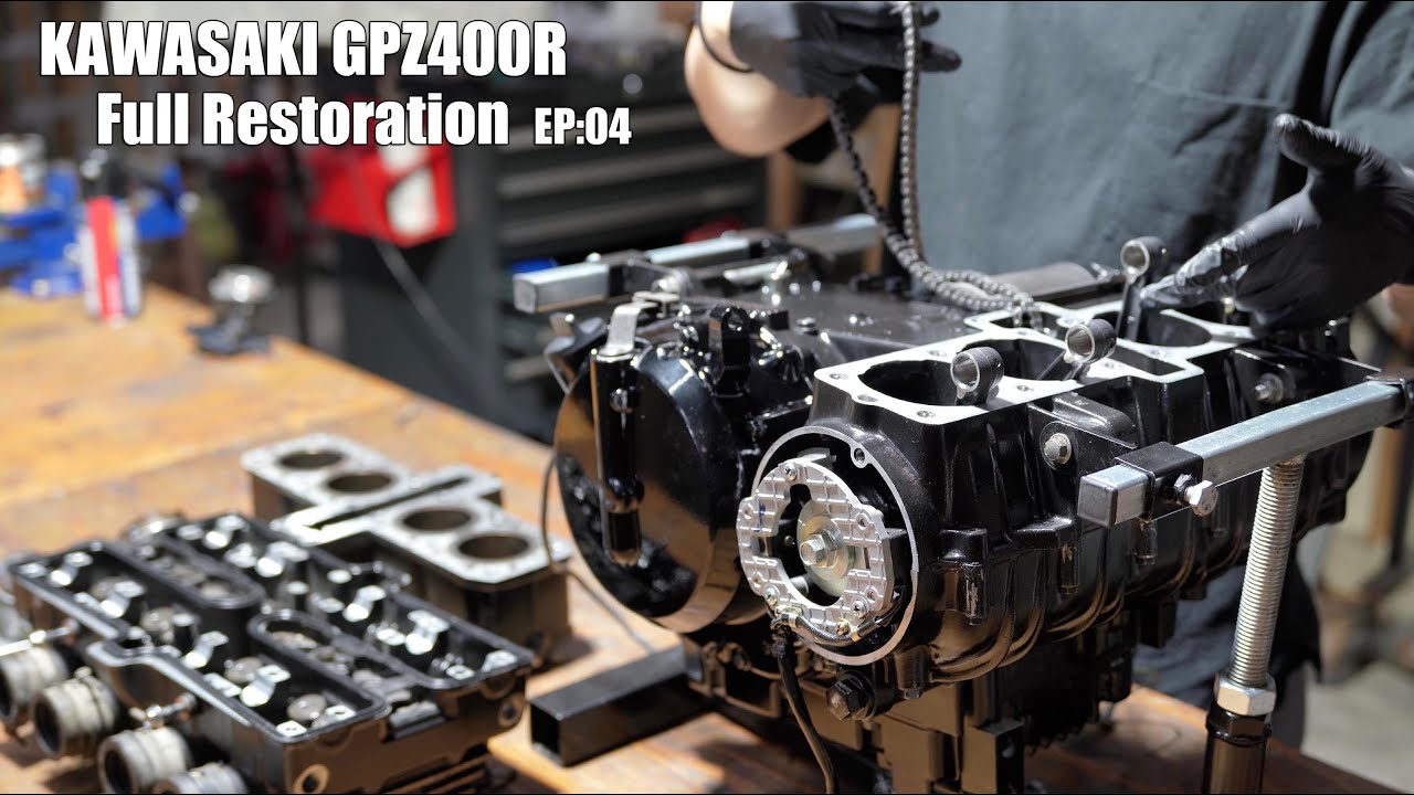 Kawasaki GPZ400R Ninja Restoration 4|Продолжение ремонта двигателя.