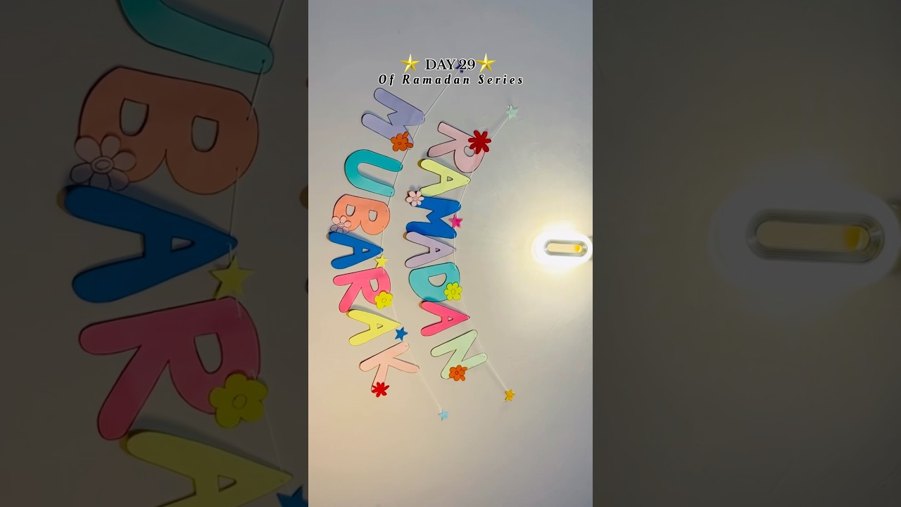 Day (29/30) Ramadan Series ramadan banner #diy #viralreels #ramadan #ramadanseries #homedecor #craft