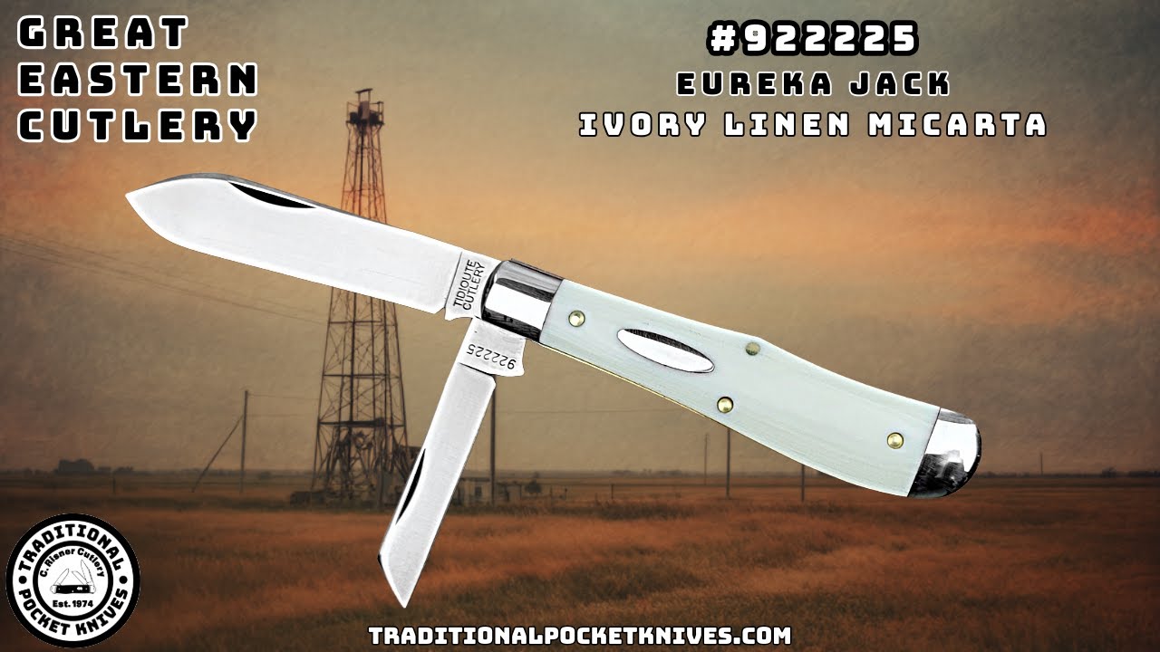 Great Eastern Cutlery: #92 Eureka Jack - Ivory Linen Micarta