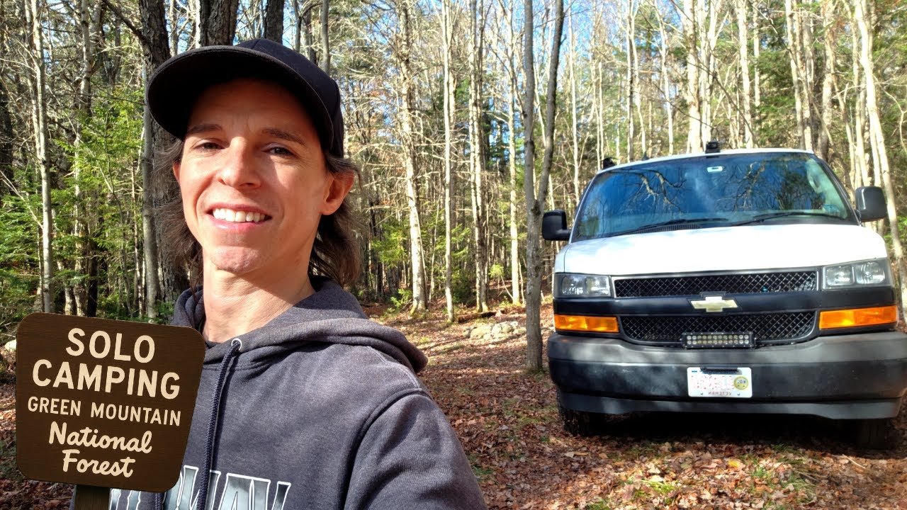 Relaxing Camp in the Green Mountains National Forest - DAY 1 of 3 - Chevy Express Camper Van