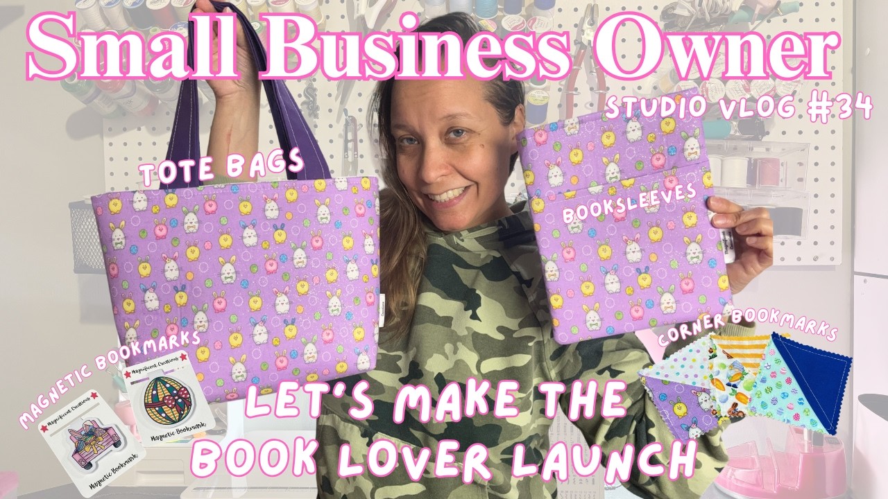 Making an Easter Bunny Collection for Book Lovers 🐰📚 | Tote Bags, Book Sleeves, Bookmarks and more..