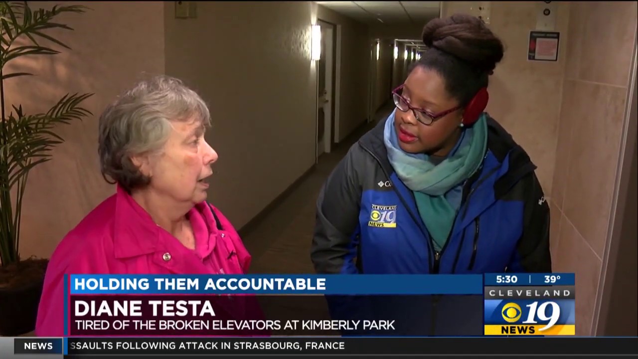 Elevators broken 8 days at Kimberly Park apartments:  elderly residents taking the stairs