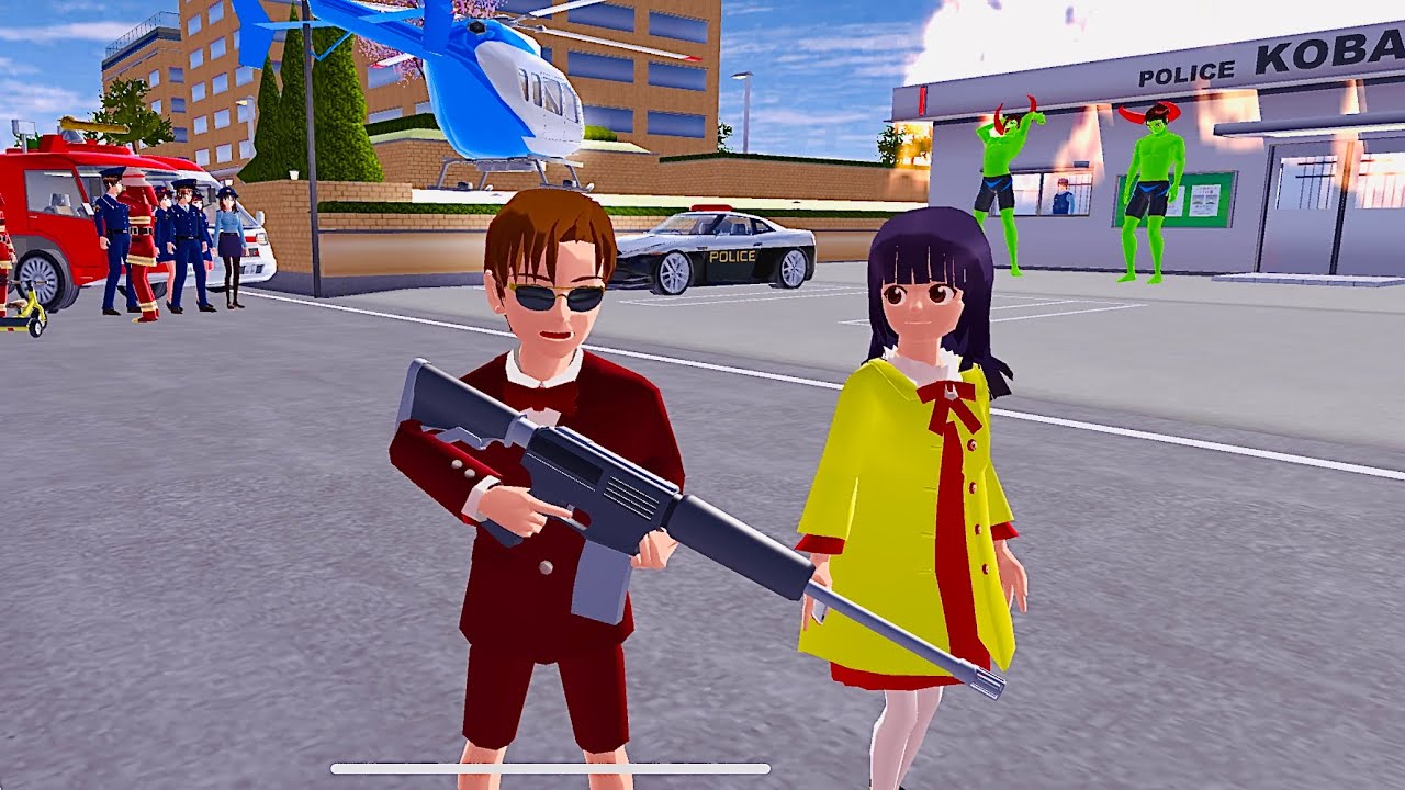 Yuta helped the police officer from zombies🧟‍♀️ 🧟‍♂️#sakuraschoolsimulator #sakura #sss #dramasakura