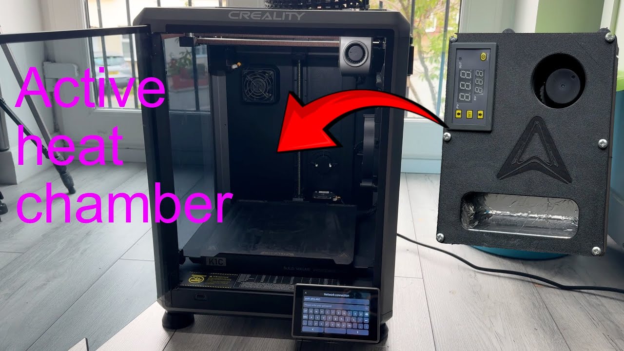 Upgrading my Creality K1C 3D printer (active heat chamber)