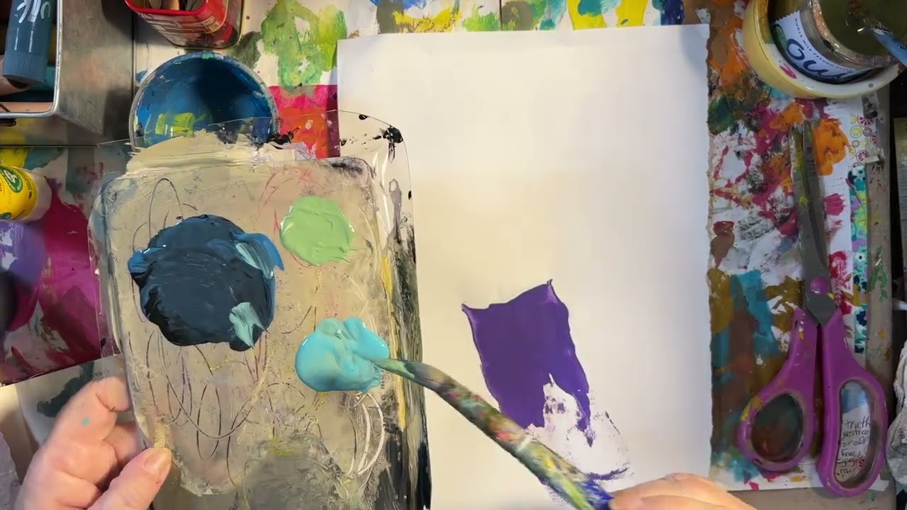 «Розовая леди», процесс создания арт-дневника в смешанной технике, день 21.