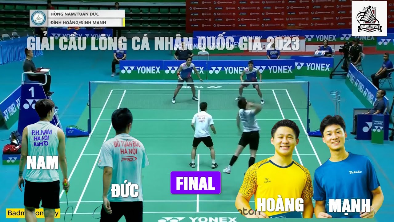 Chung kết đôi nam số 1 và số 2 VN| Tuấn Đức/ Hồng Nam vs Đình Hoàng/ Đình Mạnh| Giải cá nhân 2023