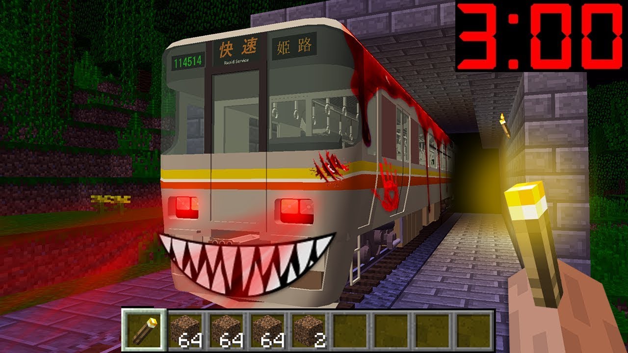 SCARY METRO TRAIN AT 3:00AM! In MINECRAFT : NOOB vs PRO
