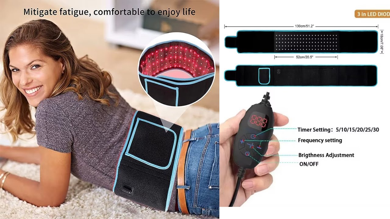 Red & Infrared LED Light Therapy Belt Review | Back Pain Relief & Fat Burning Slimming Wrap