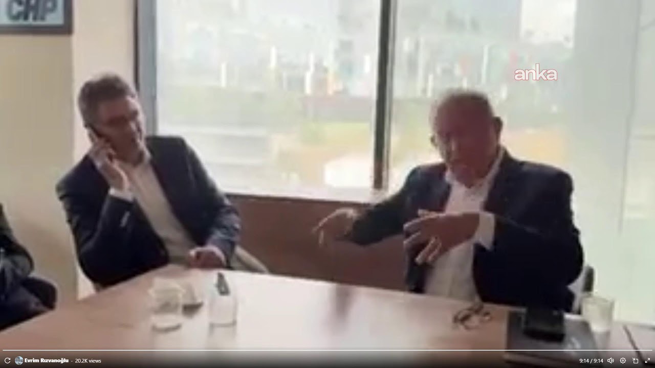 Gürsel Tekin, CHP İstanbul İl Başkanlığı'nda, binanın içinden canlı yayın